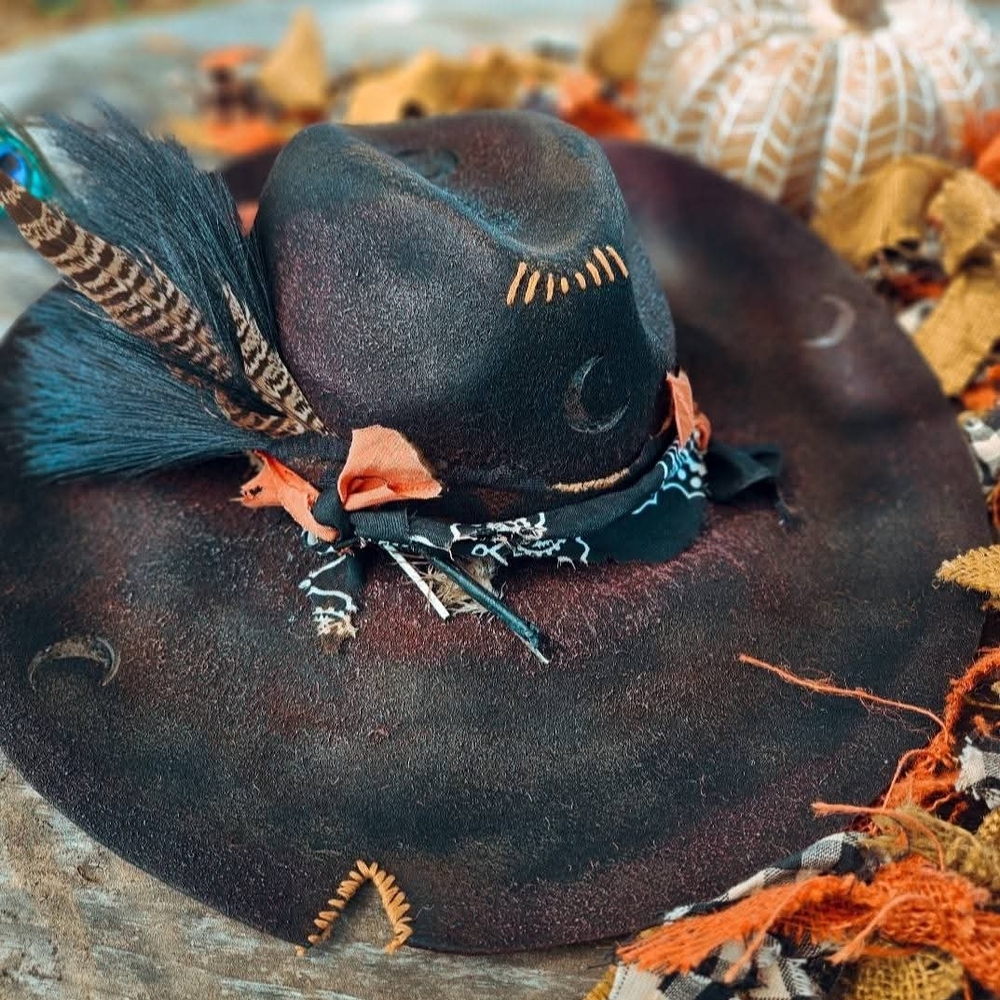 Upcycled Wide Brim Hat